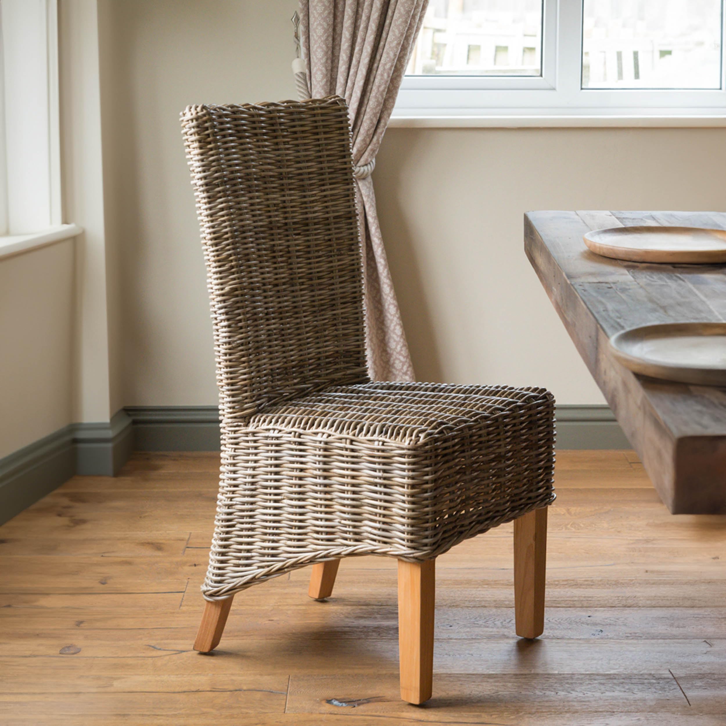 Casa Bella Furniture Kubu Rattan Dining Chair - Light Legs - Kooboo