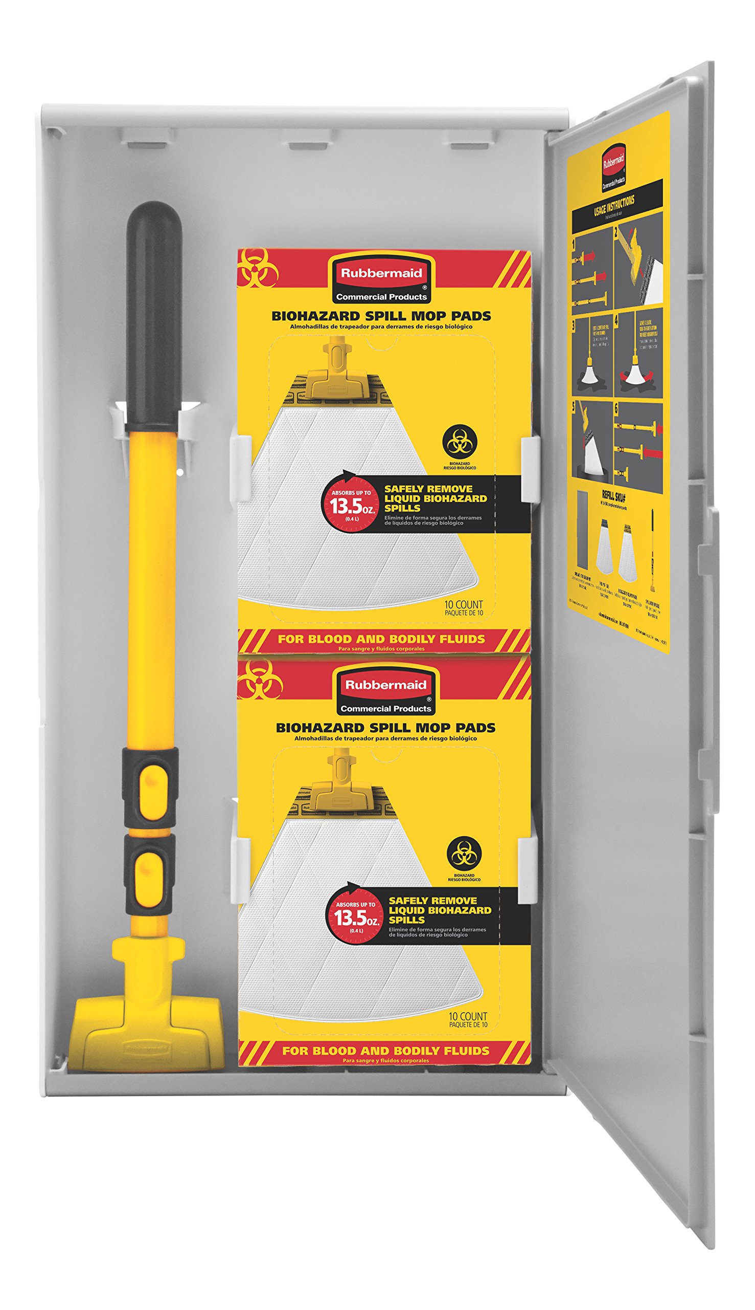 Buy Rubbermaid Commercial Biohazard Spill Mop Kit, Includes Storage