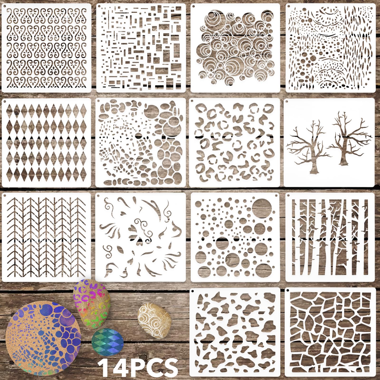 amazon-com-small-pattern-stencil-for-crafts-ymapinc-14pcs-layering-mixed-media-stencils-reusable-stencils-for-painting-geometric-patterns-stencils-for-painting-canvas-furniture-paper-scrapbooking-arts-crafts-sewing