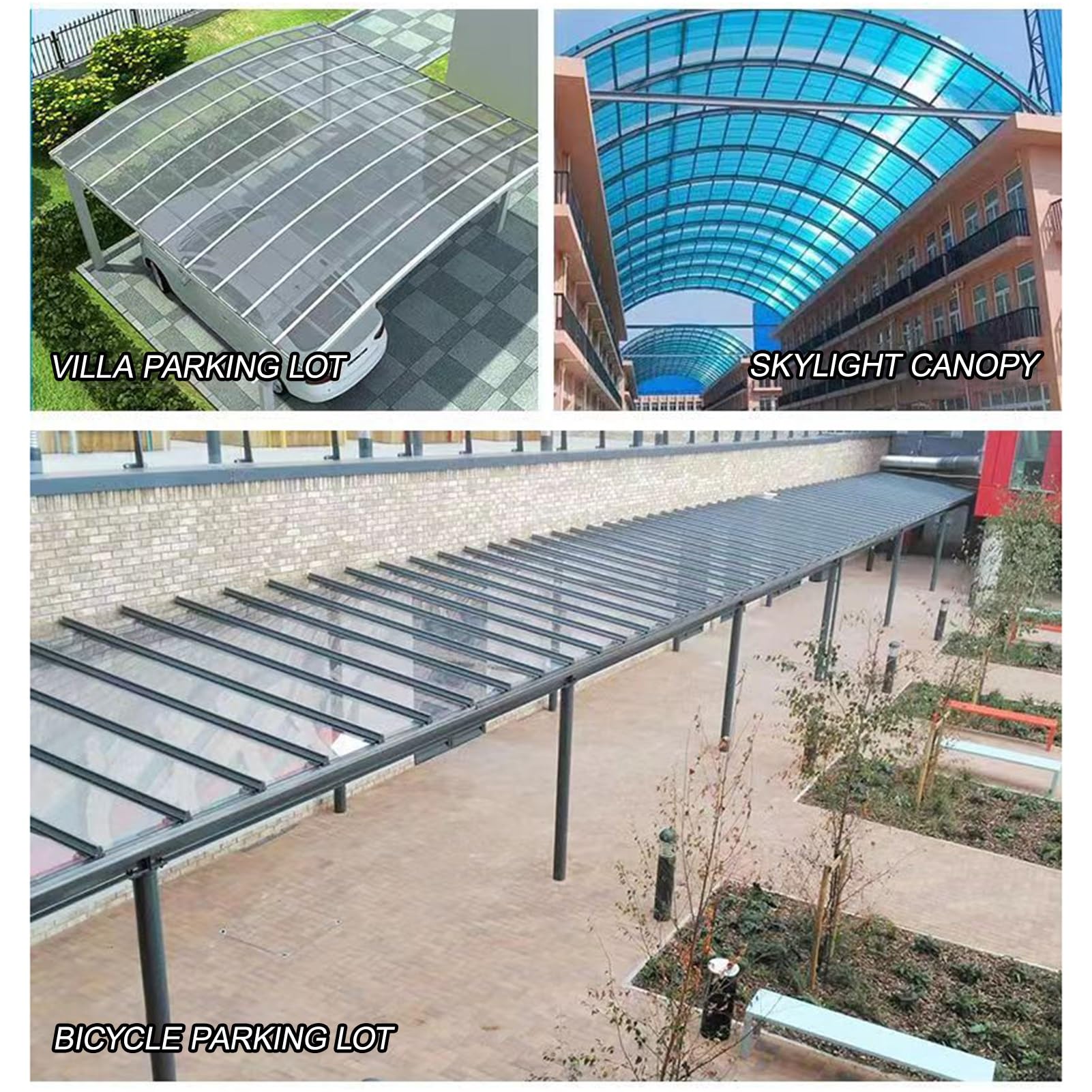 Transparente Polycarbonat-Dachplatten, Acrylglas Platten, PC Endurance Board, für Outdoor,Dach Überdachung, Einfach Zu Biegen Und Zu Schneiden 2mm(1.22x1m(4x3.3ft))