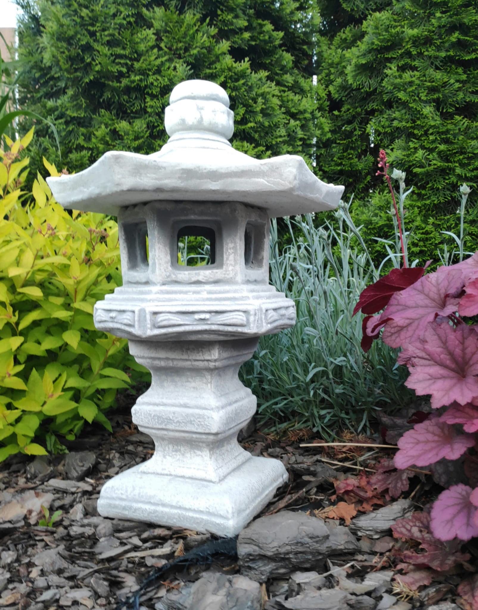Pagoda/Lanterna "Dabotap" in stile giapponese per ornamento da giardino in pietra/cemento