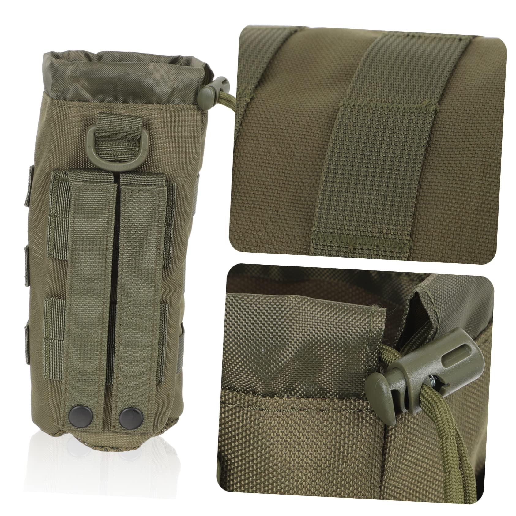 HANABASS 3 Stück Outdoor Wasserflaschenhalter Praktische Tragetasche für Camping Reisen Schützt Ihre Flasche Kratzern für Radfahren Fitness Militärgrün