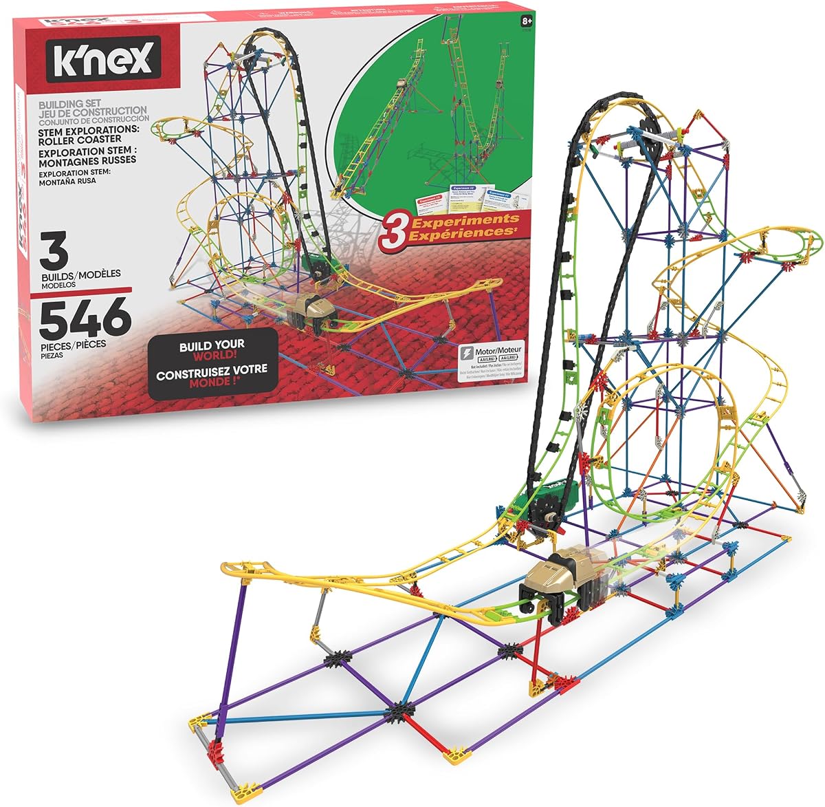Education - STEM Explorations: Roller Coaster Set ‚ 546 Pieces, Creative Building Set‚ Ages 8+