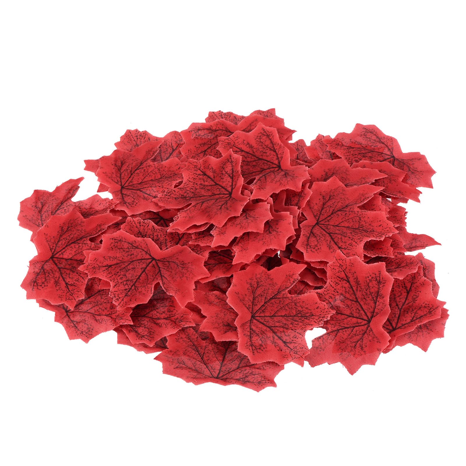 M METERXITY 200 Pack Artificial Maple Leaf - Fake Leaf Decoration Create Autumn Atmosphere, Apply to Party/Wedding/Holidays/Home Decorations (Red) โ image 1