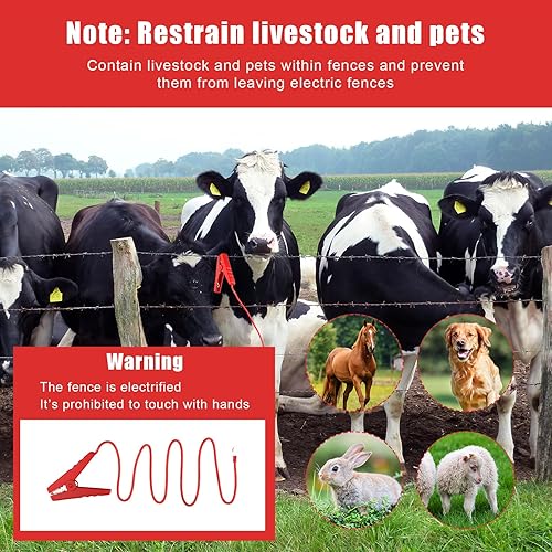 Miniatura 4 de 8 conectores de alambre eléctrico para cerca, cargador eléctrico solar para cerca, alambre eléctrico para cerca, conecta clips de valla eléctrica