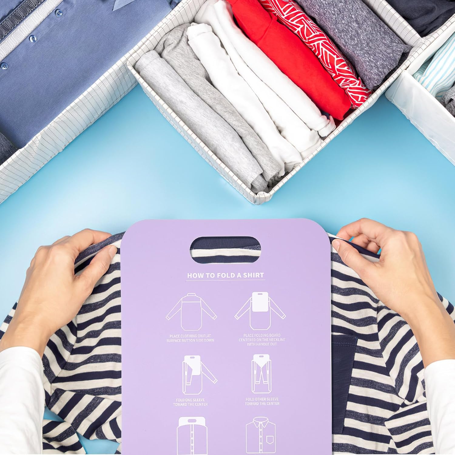 Garneck 2pcs Convenient Clothes Folding Board Pp Material Shirt Lining Cardboard Space-Saving Tool for Neat Clothing Organization and Easy Folding for Home Travel