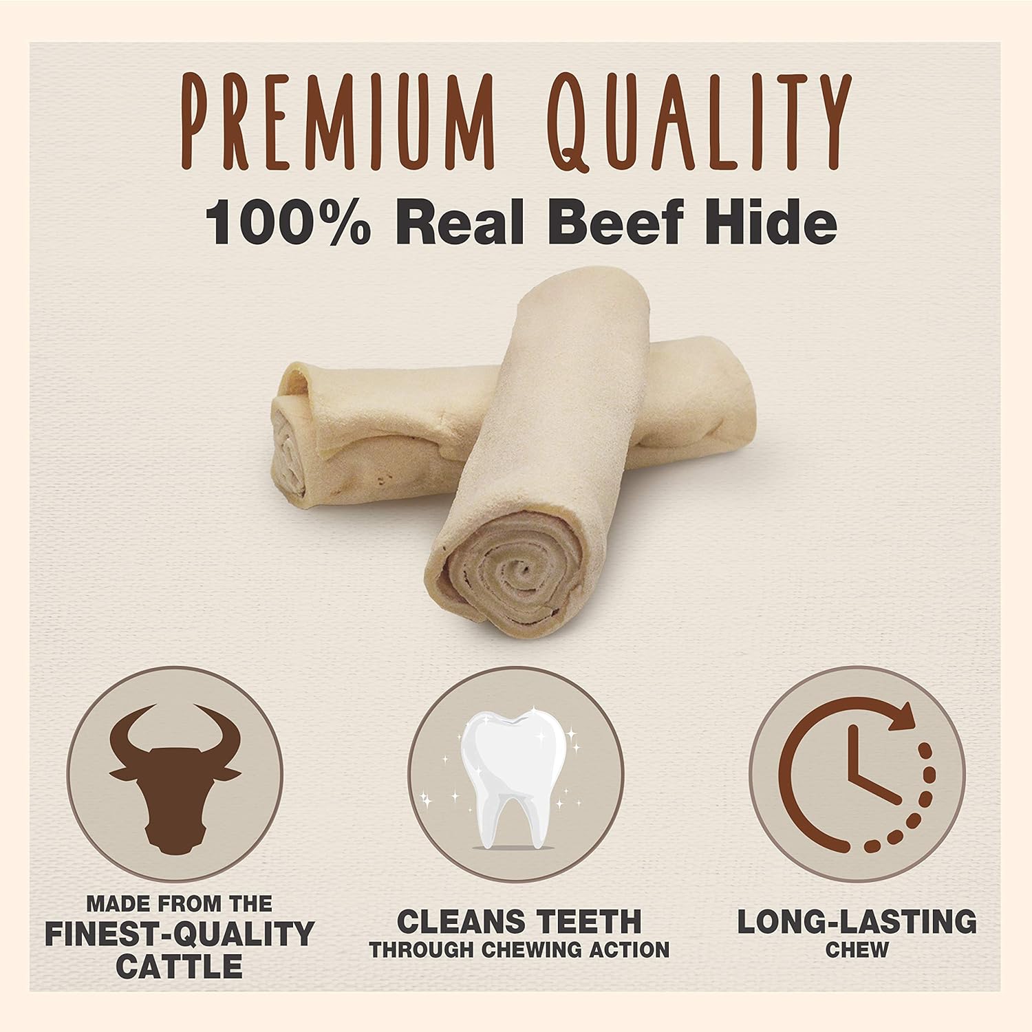 Cadet Premium Grade Beef Hide Dog Chew Curls Curls 5 Pounds