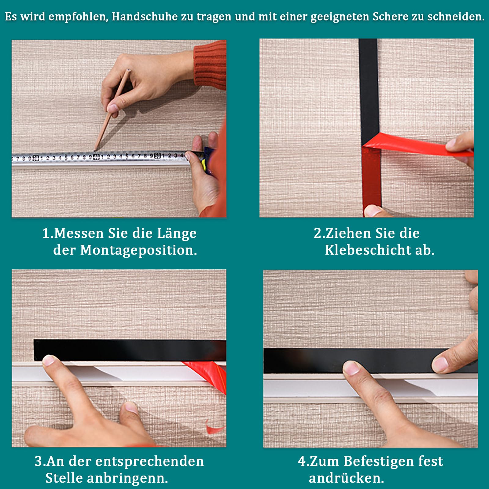 Metallic-Silber Zierleiste Selbstklebend – Flexibles PVC, 1,27 Cm X 5 M, Spiegelnd, Für Wand, Spiegel, Möbel & Mehr