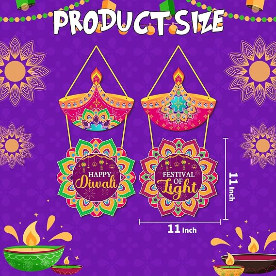 Happy Diwali Door Sign Door Diwali Decor Front Door Hanging Decorations