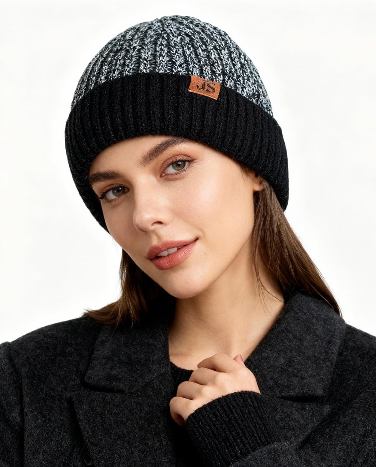 Winter Hats Scarf Set for Men Touchscreen Gloves Warm Knit Beanie Hat Scarves with Fleece Lined Cap - Image 3