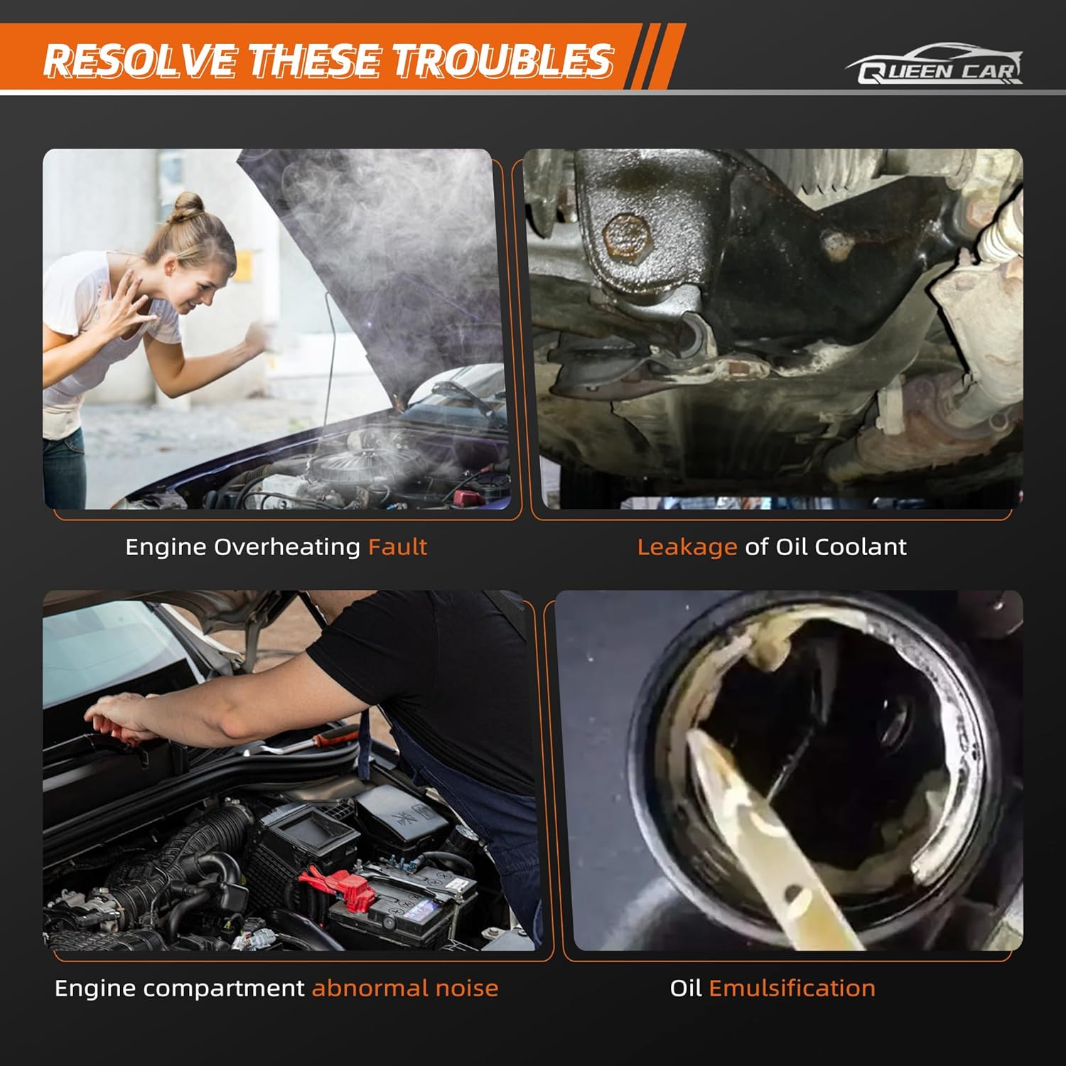 LR010754 Engine Oil Cooler Compatible with 2014-2020 Land Rover Discovery LR4/Range Rover Sport/Velar, For 2014-2021 Jaguar XE XF XJ XK F-Pace F-Type 3.0L 5.0L V6 V8, AJ811959 9W836A642AF