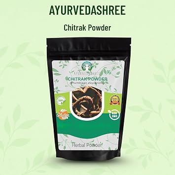 AYURVEDASHREE Chitrak Roots Powder I Chitrak Mool Powder I 200 Gm I Chita Jadd I Plumbago Indica Root I Plumbago zeylanica, Supports Healthy Metabolism