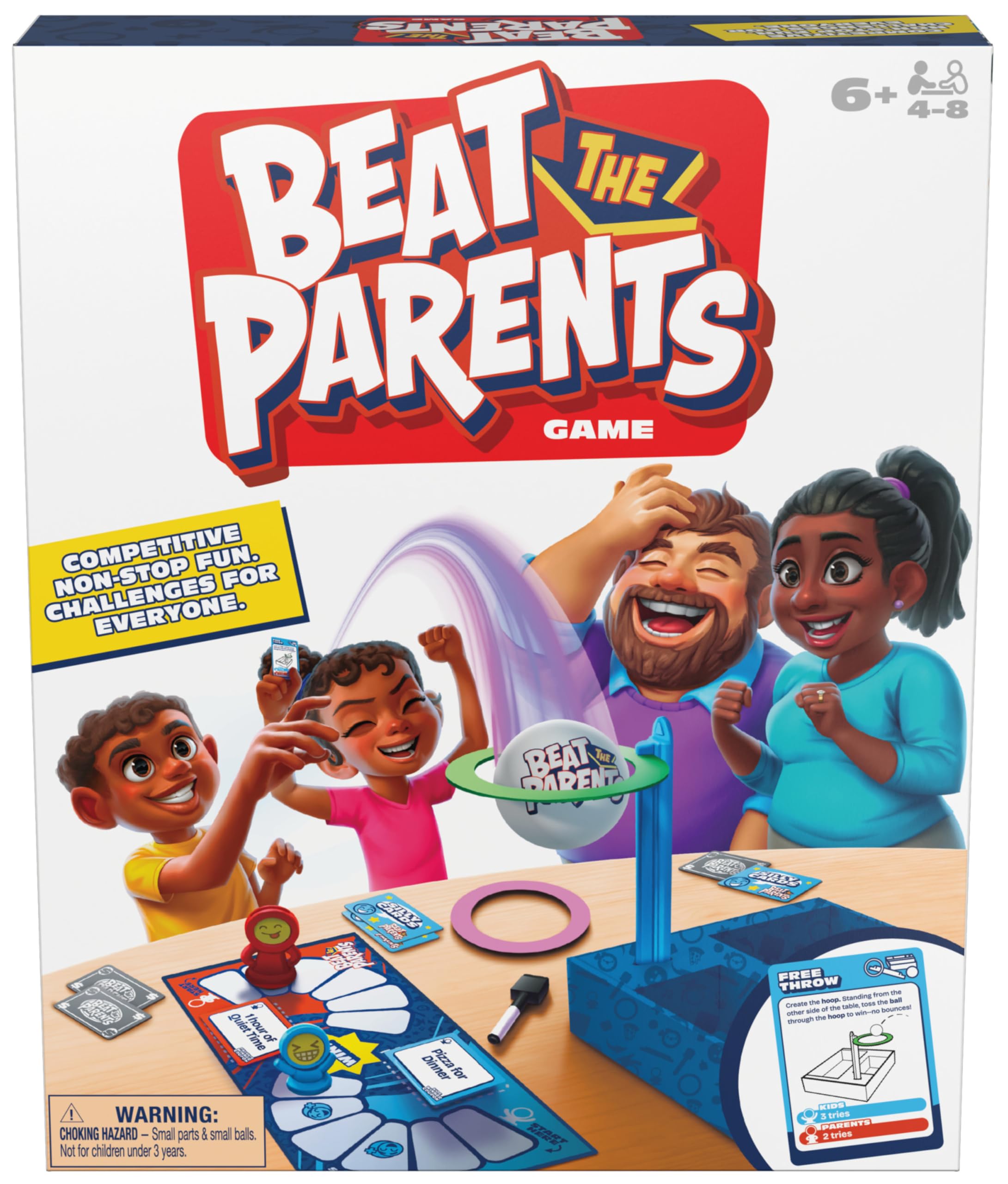 Beat the Parents Board Game - Spin Master Games - Family Showdown Game - Ages 6+