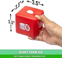 Vista 3 de GoSports Left Right Middle Giant Dice Game - Foam or Wood Dice - 3.5" for Indoor/Outdoor Play