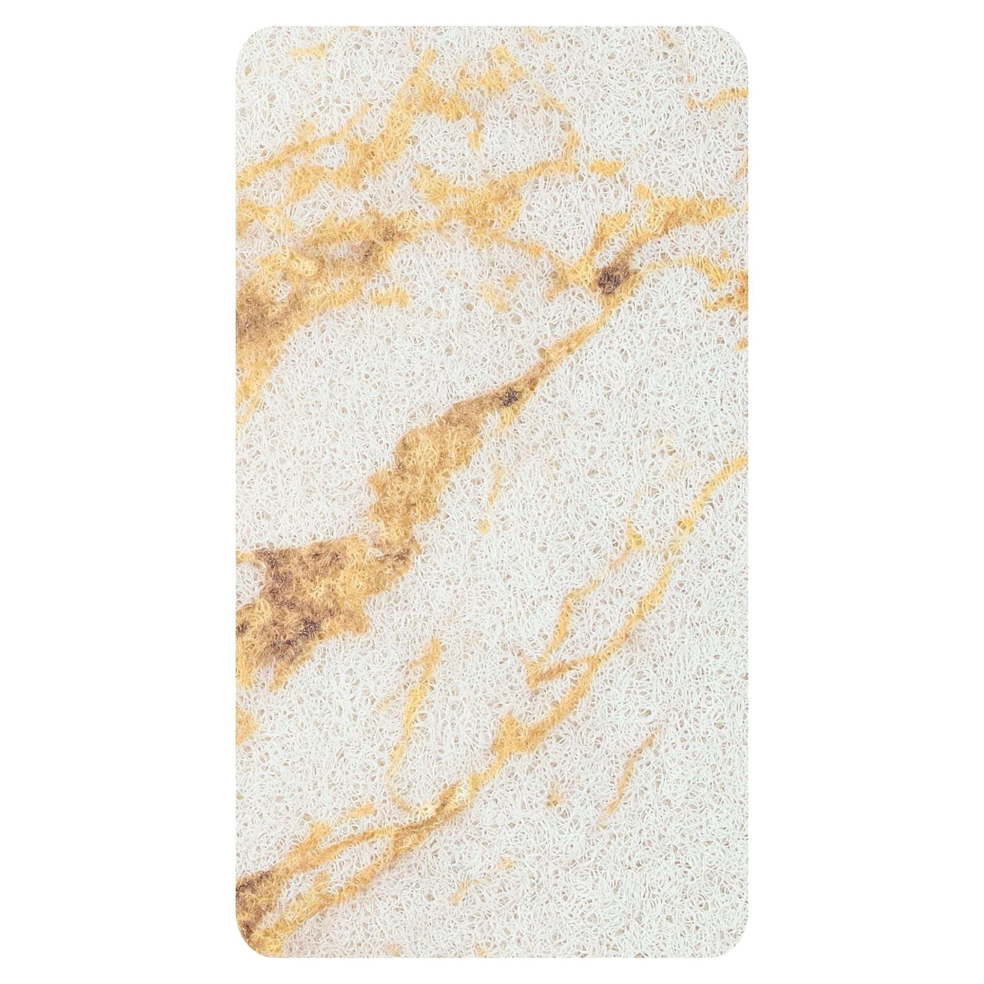 Anti Slip Shower Mat - Non Slip Shower Mats for Inside Shower - Large 47x24 Loofah Shower Floor Mat Non Slip - Bath Mat for Shower - Secure Mat Without Suction Cups (47x24 Marble White Gold)