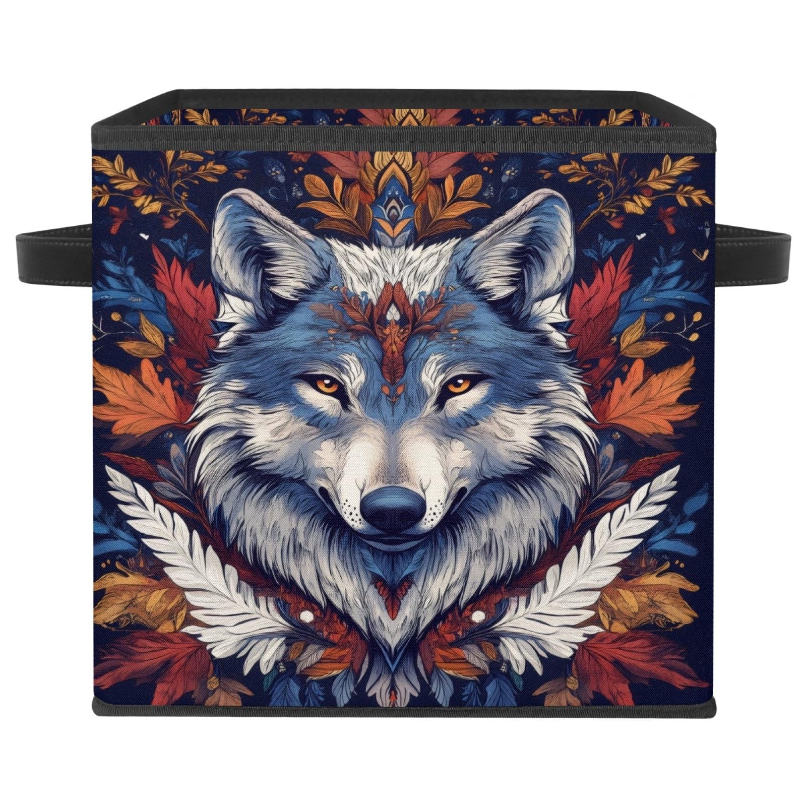 Boîte de rangement loup contre les placards encombrés, grand cube pliable en tissu Oxford