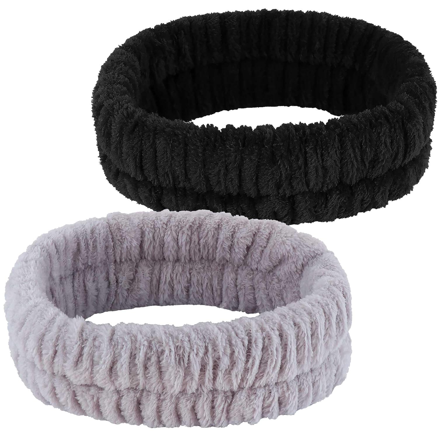 YGQQOY Spa Headband for Makeup & Washing Face - Black and Grey
