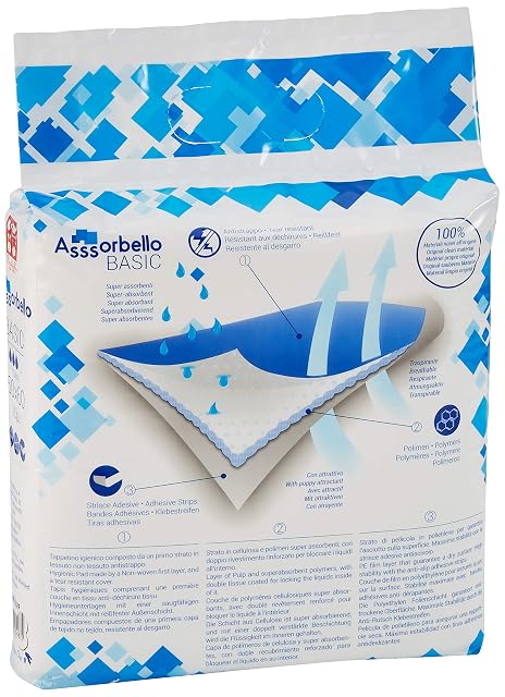 Foto 2 de 5 de Ferribiella IGN010B - Alfombrillas higiénicas para Perros, básicas, 60 x 60 cm, Color Blanco, 120…