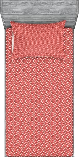 Miniatura 133 de Ambesonne - Juego de sábanas bajeras y fundas de almohada, diseño clásico botánico, plantas de jardín vintage, juego de 3 piezas con estampado