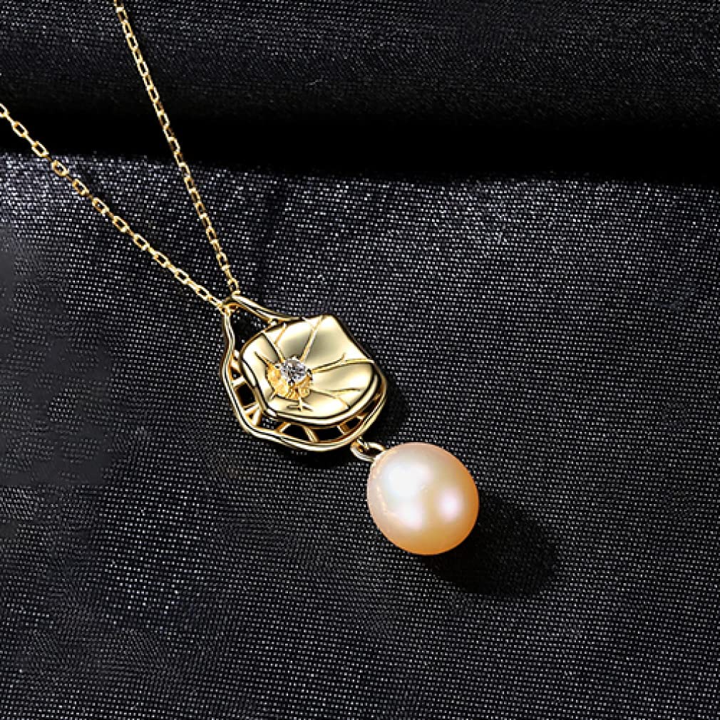 Collares con Colgante de Flor de Perla Natural para Mujer, joyería de Compromiso de Boda, Plata de Ley 925