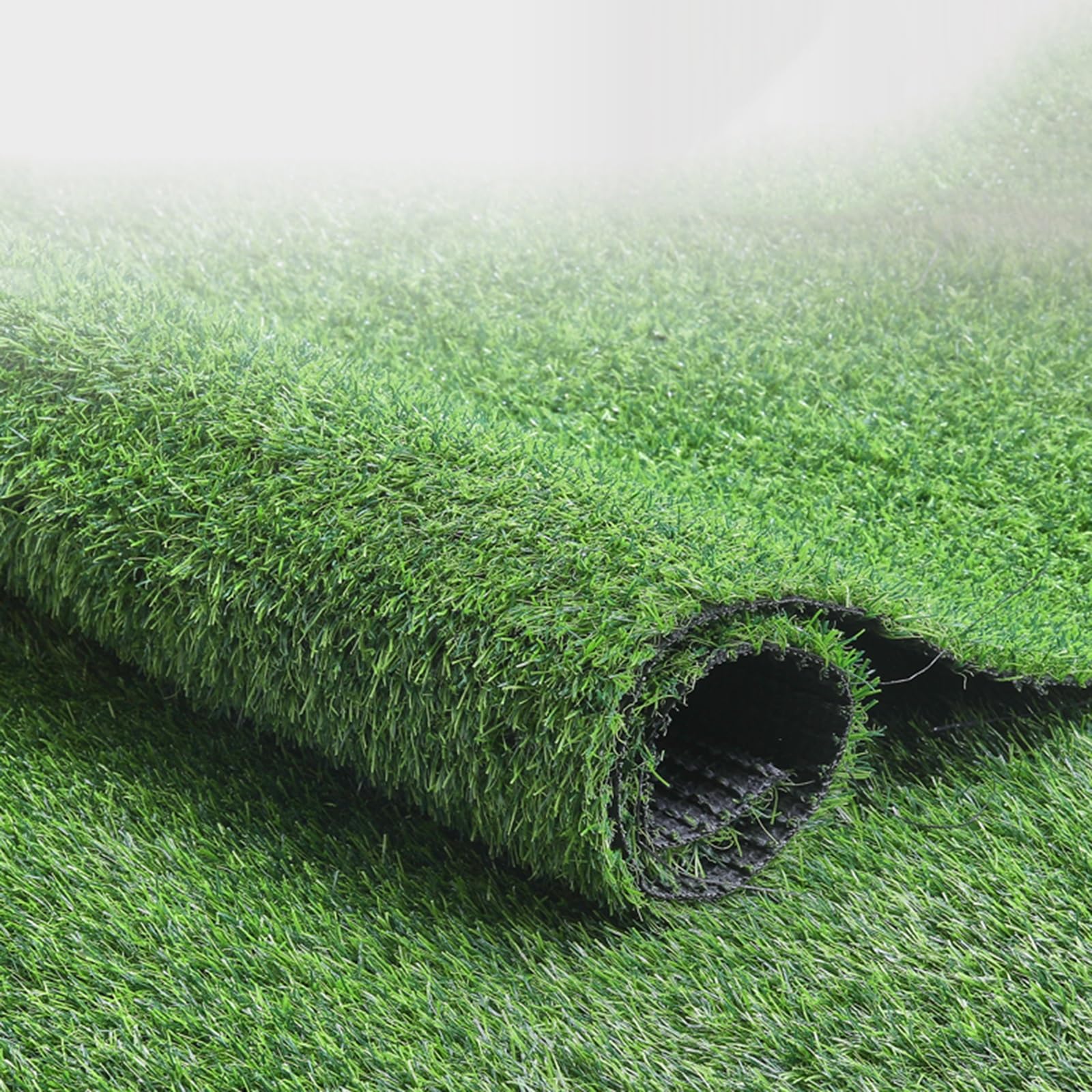 Tappeto in Erba Artificiale Spesso 2 cm, Finto Prato per Balcone, Recinzione Esterna, Tappeto in plastica Verde, Simulazione di Erba (1 * 1 m)