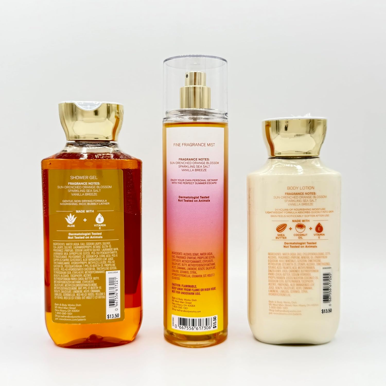 Sun Kissed 3-Piece Bath Bundle | Shower Gel, Fine Fragrance Mist and Body Lotion