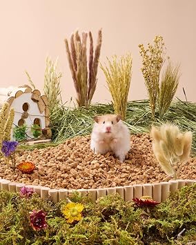 BUCATSTATE 60PCS Natural Hamster Bedding - Flowers & Herbs