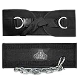 Bear Grips Dip Belt for Weight Lifting, Weight Belt for Pull Ups, Weighted Dip Belt, Weightlifting Belt for Chin Ups, With Steel Chain, 8mm Padded Support, Traditional, Plastic or Metal Buckle - Black