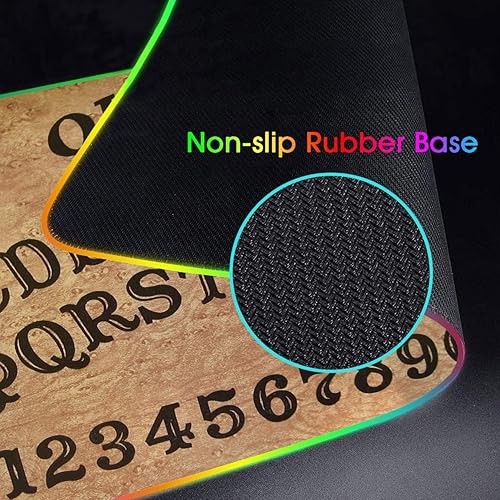Miniatura 5 de Alfombrilla de mouse RGB para juegos y posavasos para café, alfombrilla de mouse grande extendida con 12 modos de iluminación, base de goma