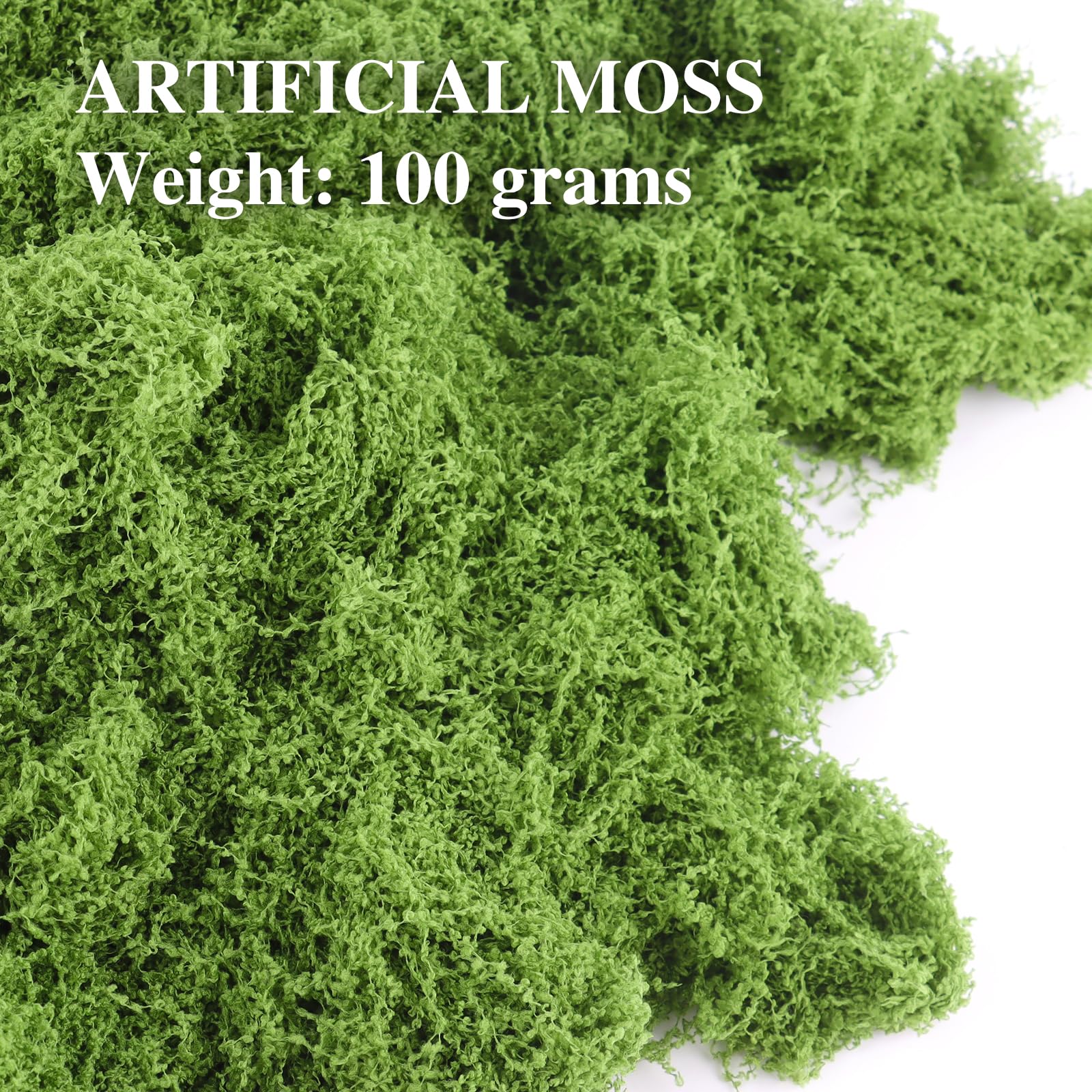 Muschio Stabilizzato 100g - Lichene Artificiale per Decorazioni, Riutilizzabile per Modellismo, Acquari, Casa (Verde Scuro)