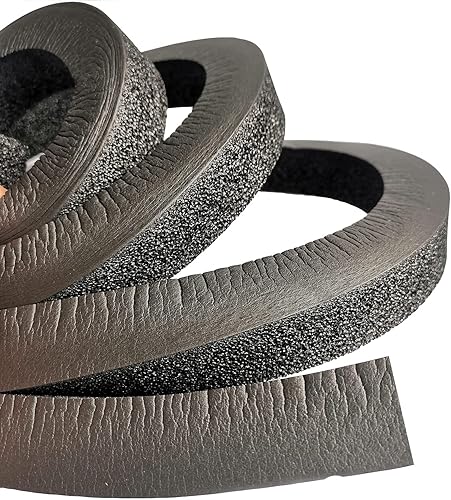 Cinta de sellado de aislamiento de aire acondicionado de espuma, 1 x 1 pulgada, 6.5 pies de largo, tira de aire acondicionado no adhesiva, sello de