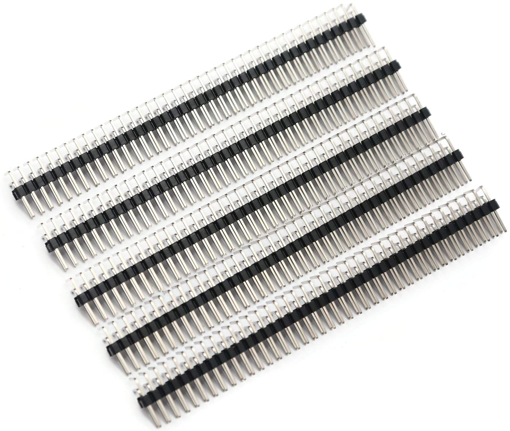 Electronicspices 40Pin Dual Row Right Angle PCB Male Pin Header Strip Connector 10PCS