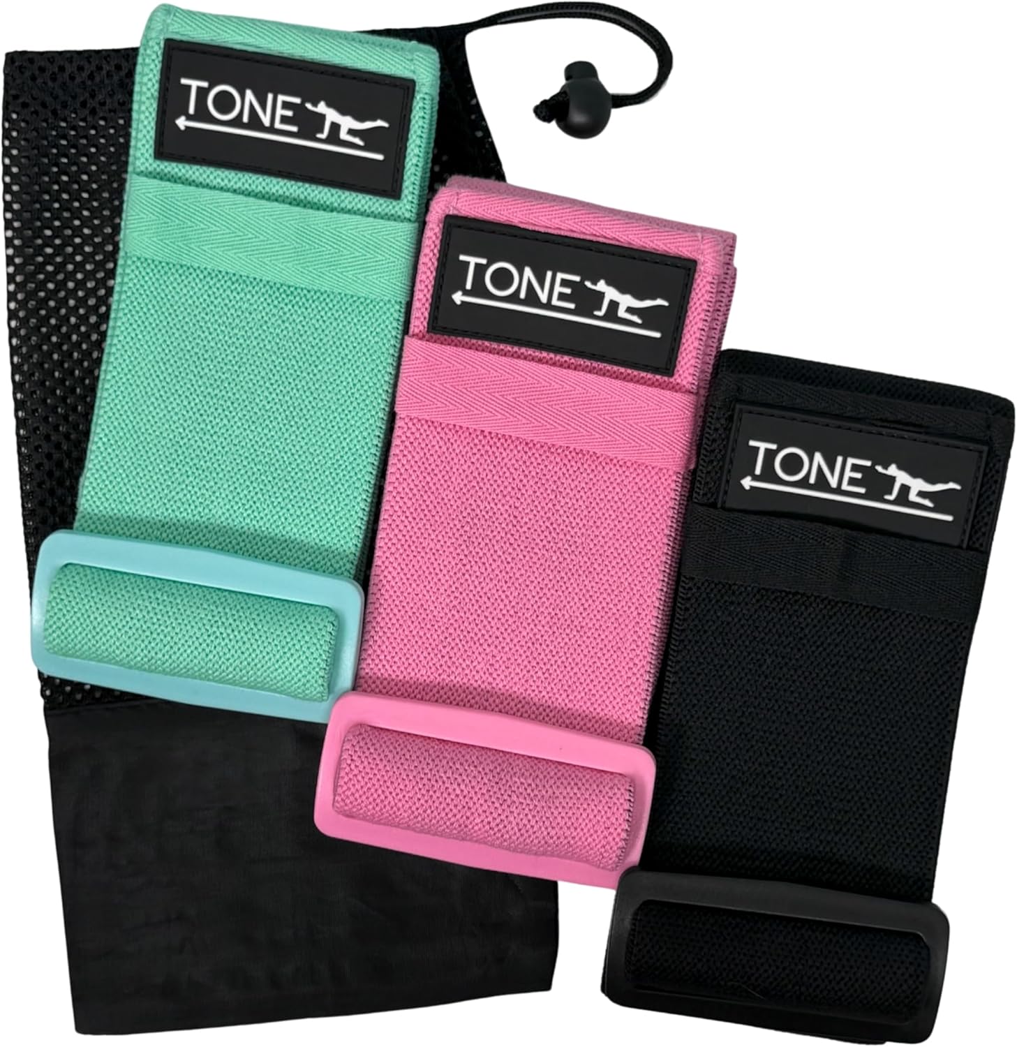 Adjustable Fabric Resistance Bands Set, Non Slip Resistance Bands for Enhanced Toning, One Size Fits All Workout Booty Bands for Women