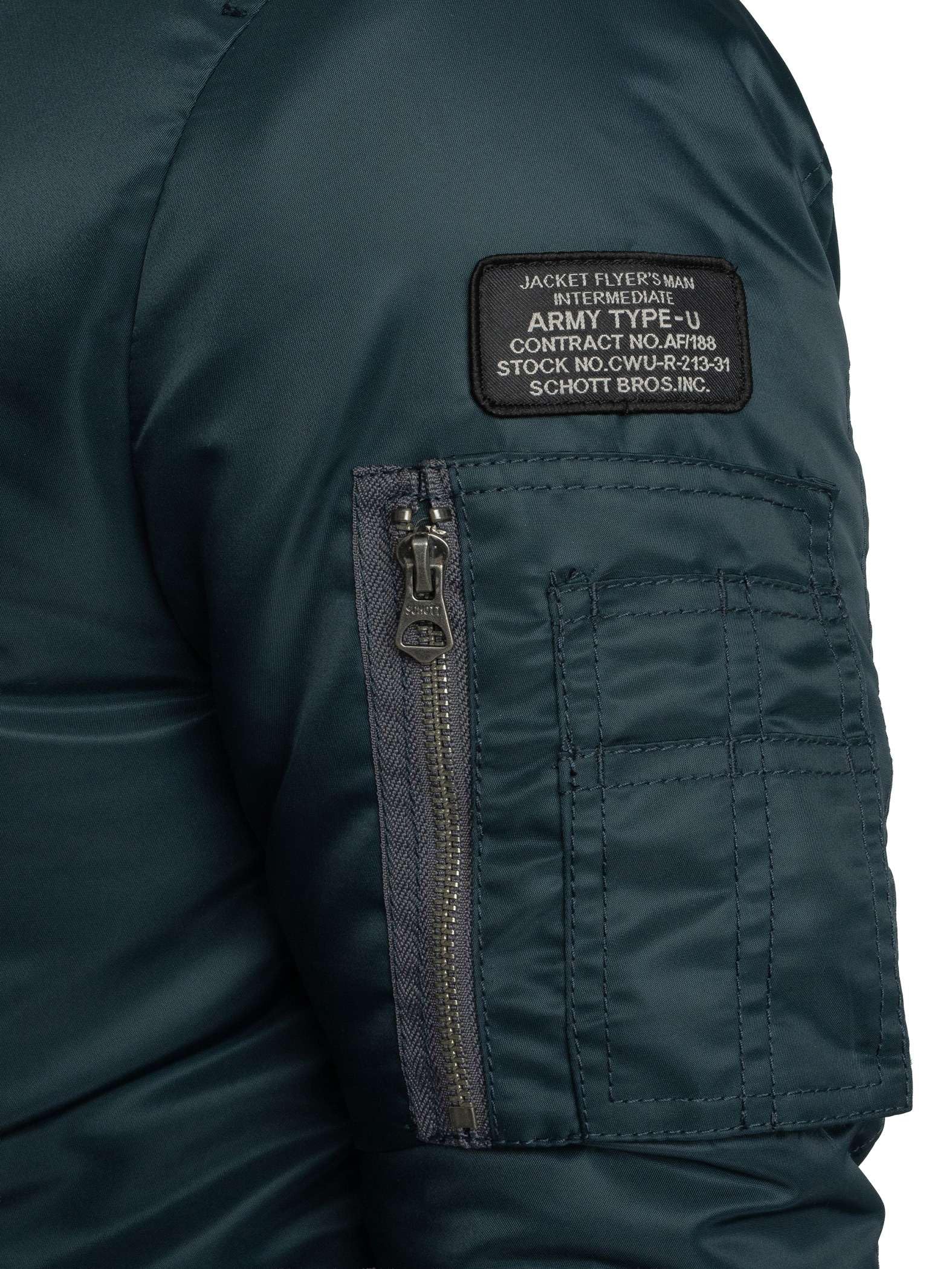 Schott NYC Unisex-Adulto Bomber Airforcers Bloccaggio, Marrone, L