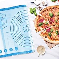 Vista 9 de Tapete de silicona, 28 x 20 pulgadas, extra grande, antiadherente, para hornear, con medición, tapete grueso reutilizable para mostrador de hojas