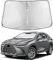 Vista 56 de EcoNour Parasol para parabrisas de camiones con bolsillo de almacenamiento Parasol reflectante de material 240T para protección contra rayos UV