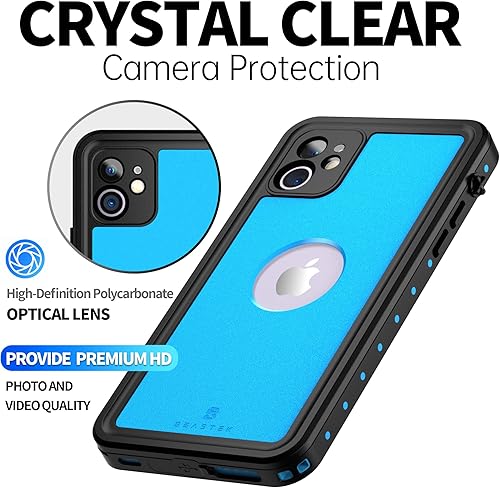 Miniatura 7 de BEASTEK NRE Series - Funda impermeable para Apple iPhone 11, a prueba de golpes, funda submarina IP68, con protector de pantalla integrado, funda