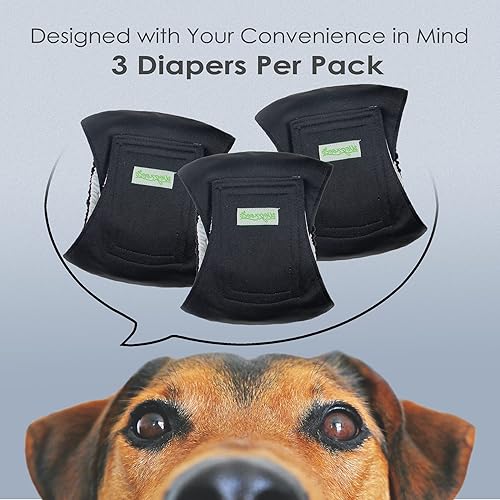 Miniatura 2 de wegreeco - Pañales lavables para perros machos, bandas envolventes para vientre, paquete de 3 (negro, negro, negro), talla XS