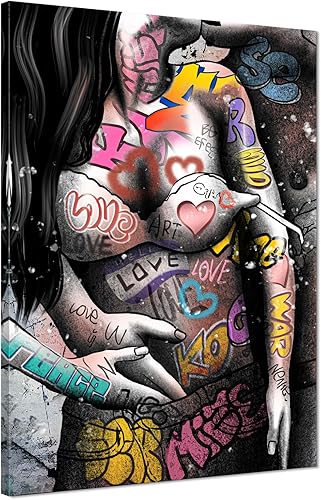 Miniatura 24 de Arte de pared de labios rojos, póster moderno y sexy impreso en lienzo decorativo moderno giclée, arte de mujer fumando, imagen de cigarro,