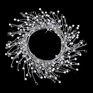 Guirnalda de alambre de hielo transparente de 16 pies de alambre de acero acrílico guirnalda de cristal de imitación perla...