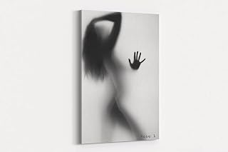 Sexy Woman Body Silhouette Canvas Wall Art, Women Silhouette Canvas Wall Decor For Bedroom (Pose 3, Large)