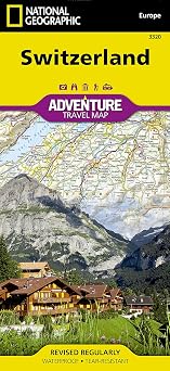 Switzerland Map National Geographic Adventure Map, 3320