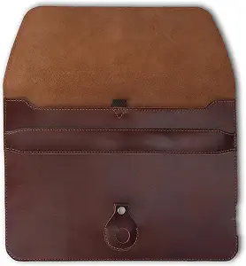 Genuine Leather Laptop Sleeve 13-14 Inch Envelope Case, Wine