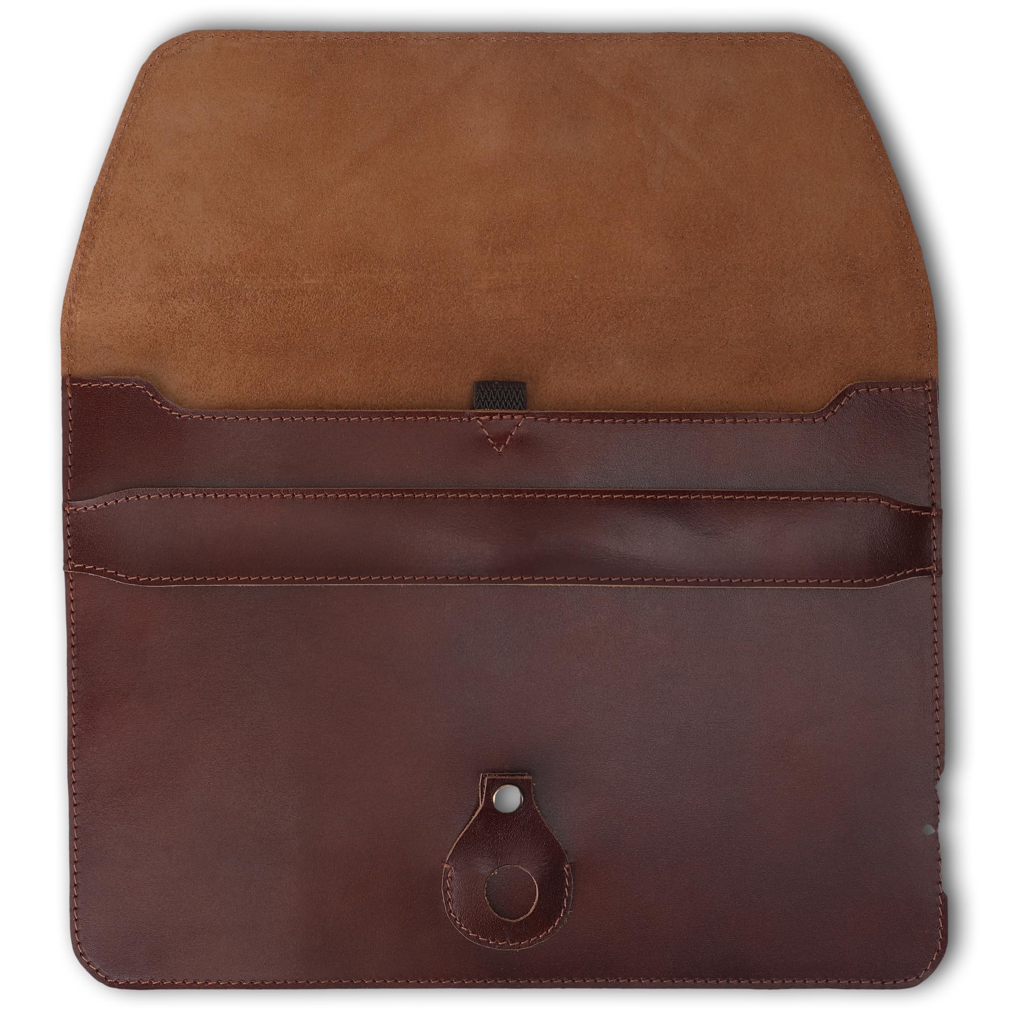 Funda de piel auténtica para portátil de 13 a 14 pulgadas, color vino | Funda delgada de piel para MacBook Pro 13, MacBook Air 14, Surface 13.5, XPS 13/14, Yoga e IdeaPad