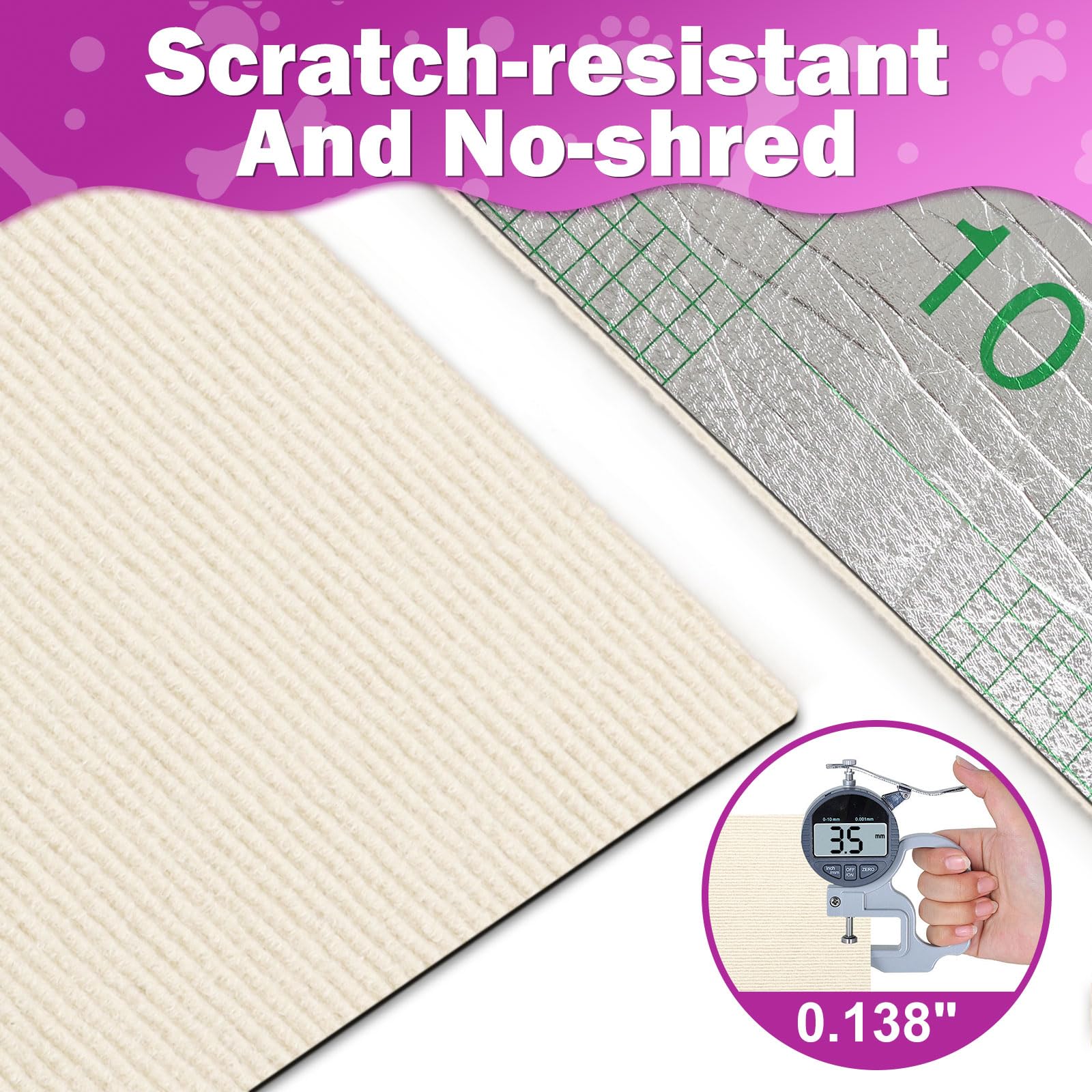 Rascador de Pared para Gatos de Interior, Alfombrilla rascadora de Esquina de Pared de 78,7 x 11,8 cm, Repuesto de Tabla para rascador de Pared DIY
