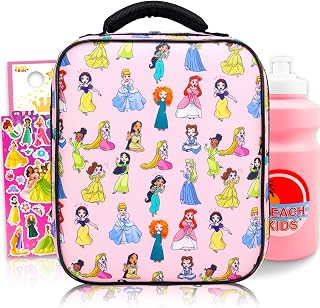 Disney Princess Lunch Bag for Girls Bundle w/Insulated Lunchbox + More