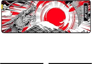 Dragon Hill Unique Design Mouse Pad Gaming Mouse Pad Extended Mouse Mat for Mouse Keyboard with Stitched Edges Waterproof NonSlip Base Mousepads for Office Home Shop Gaming EXTRA LARGE_Red