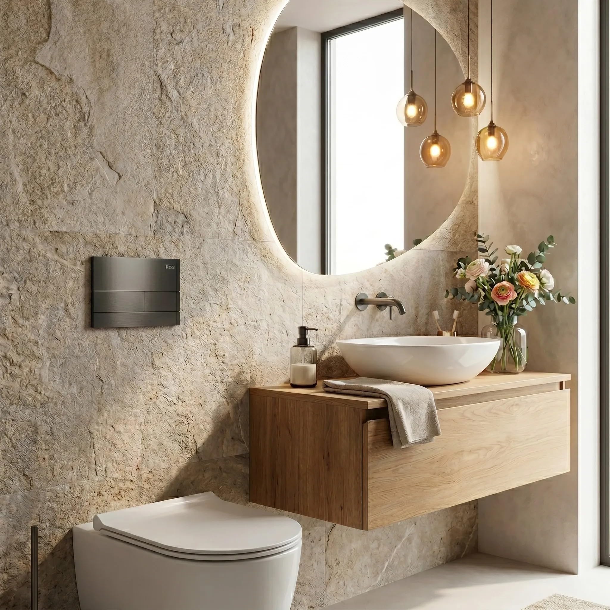 Rea - Stelaż Zestaw Podtynkowy Slim 024n Do Mis Wc Z Przyciskiem T Tytan - 22x35,2x106,2 cm