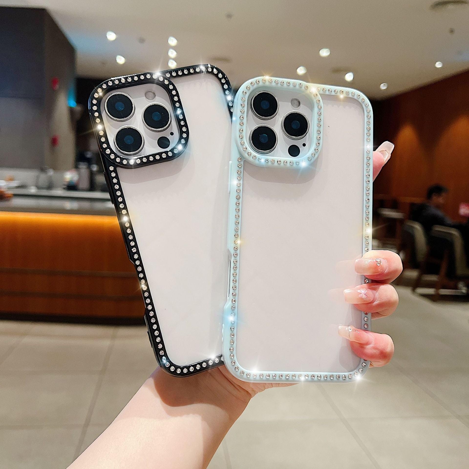 Amazon.com: Caseative for iPhone 16 Pro Case,Clear Glitter Bling