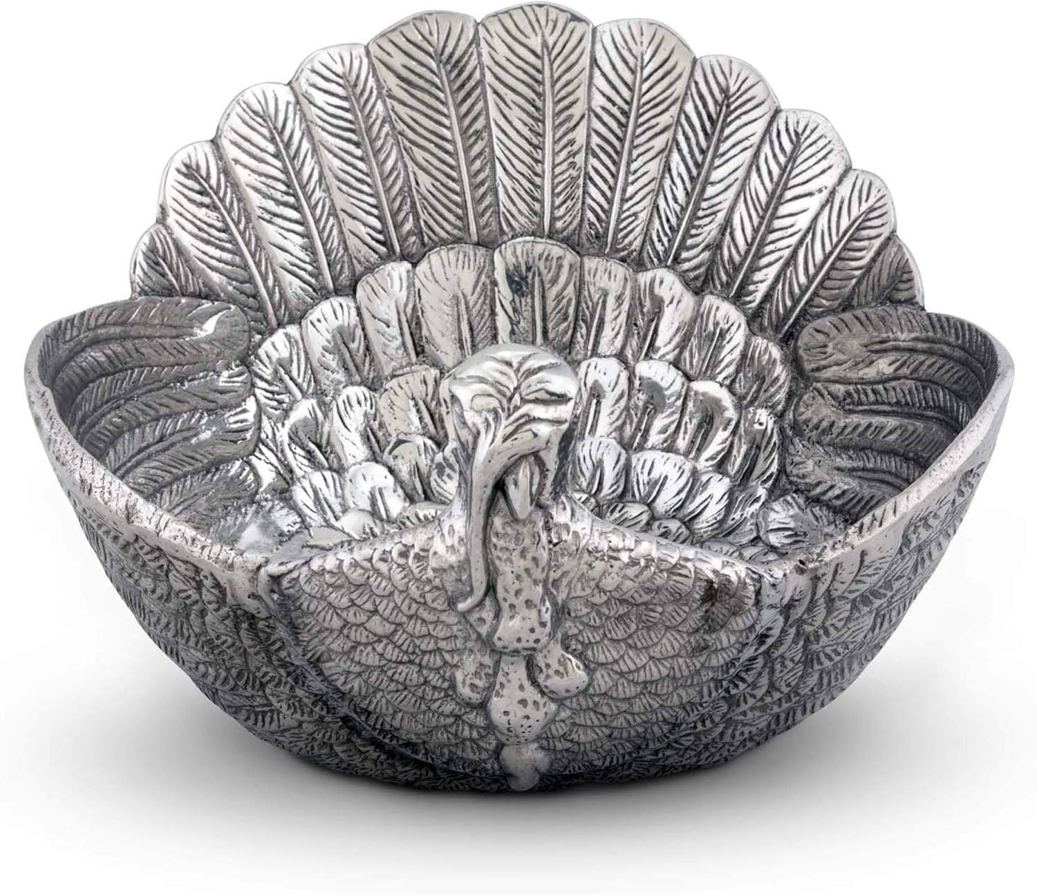 Handcrafted Aluminum Turkey Salad Bowl for Thanksgiving